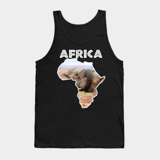 African Wildlife Continent Elephant Trunks Tank Top